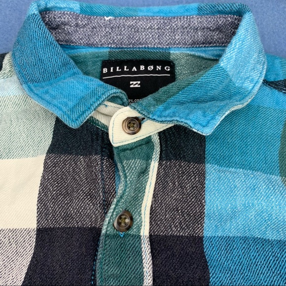 Billabong Men's Box Flannel Button down shirt  size M - Picture 3 of 13